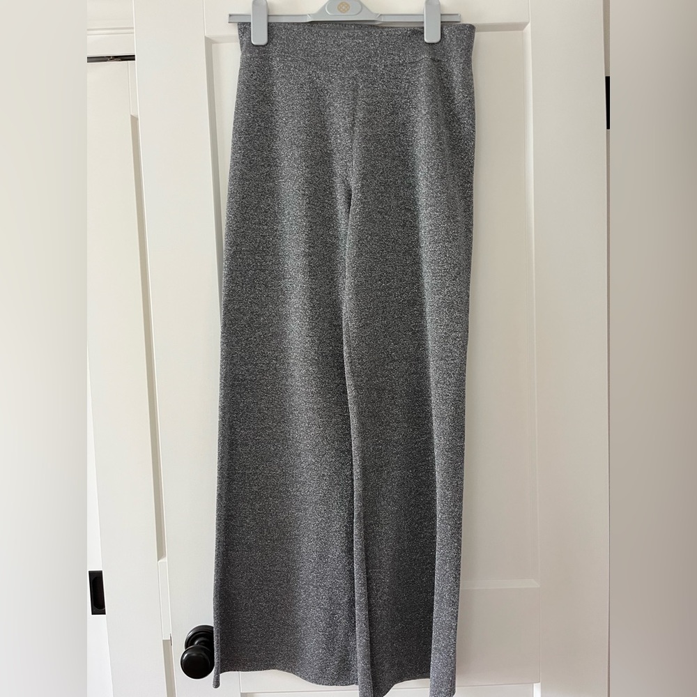 Alice + Olivia pull on silver sparkle pants